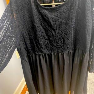 Black babydoll tunic size 2X